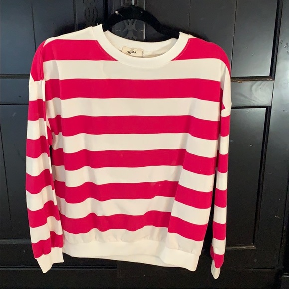 Pink and white sweater NWT - Picture 1 of 3